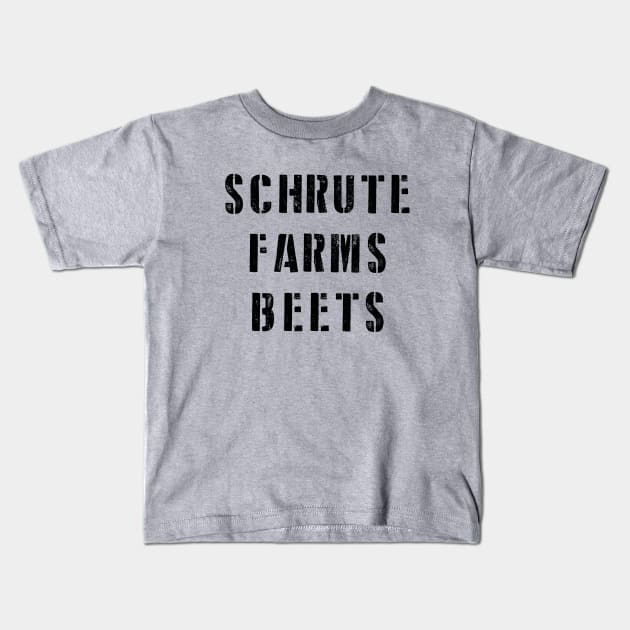 Schrute Farms Beets Kids T-Shirt by AliceTWD